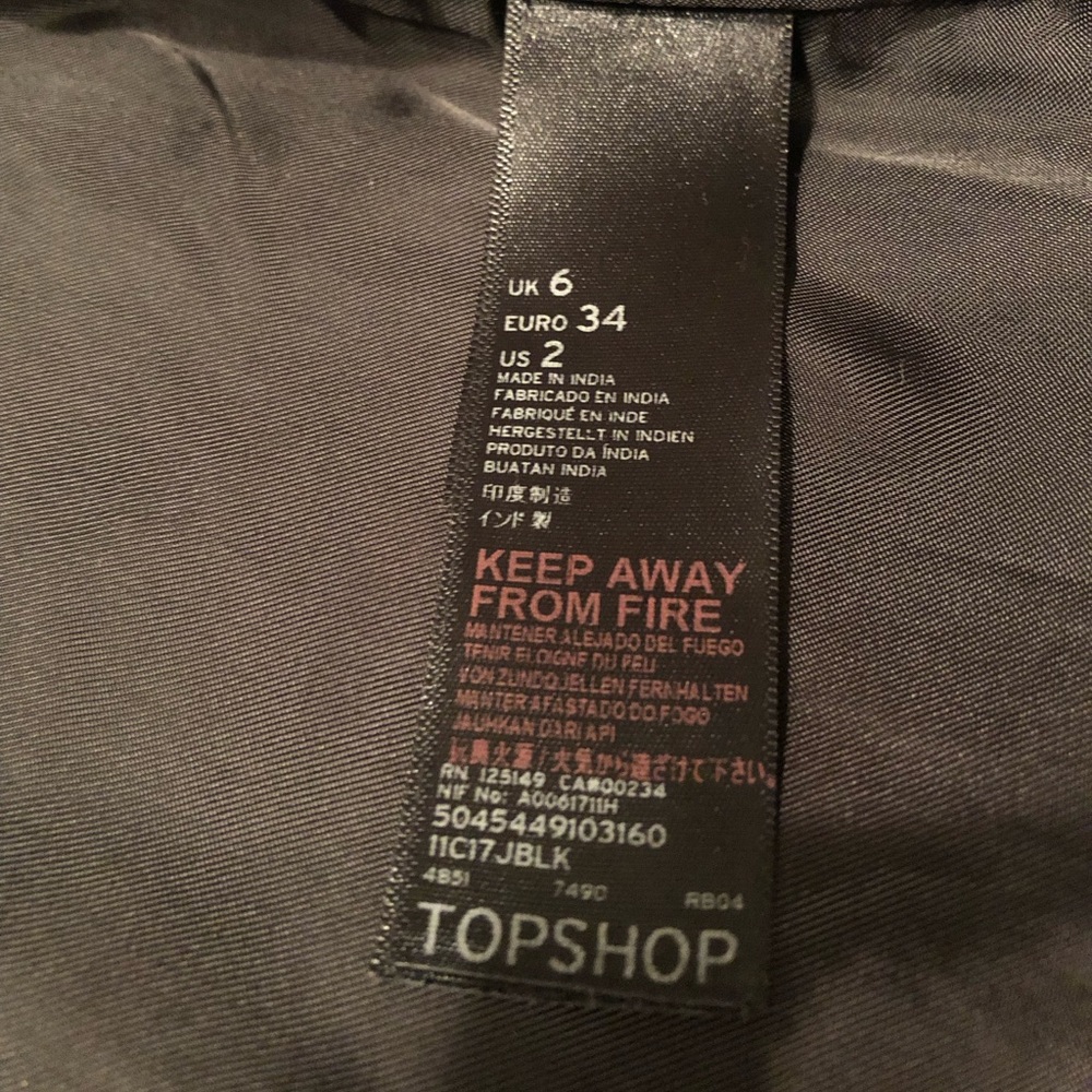 Topshop Black Leather Jacket - image 3